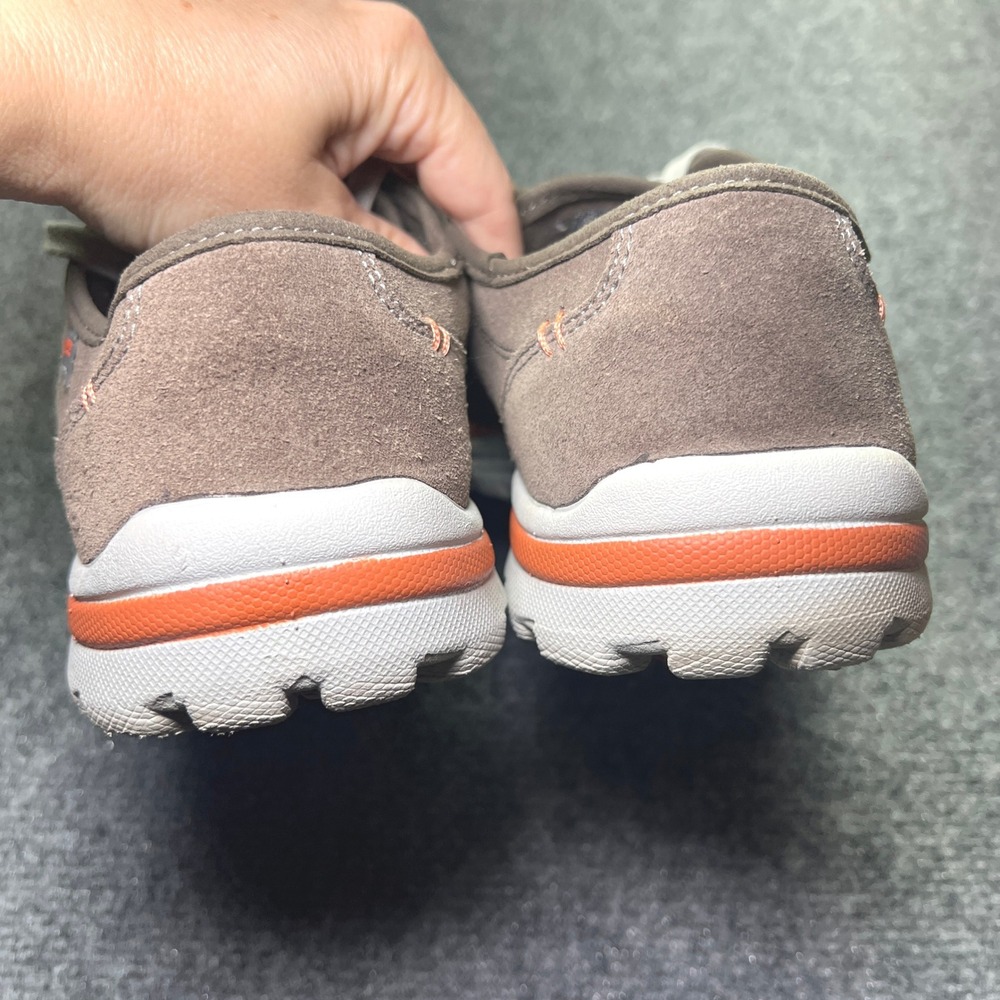 Skechers Relaxed Fit Memory Foam Suede Sneakers Charcoal Orange 63742 Mens 8.5 - Picture 5 of 12